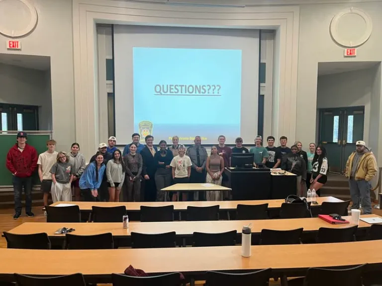 class of criminal justice students